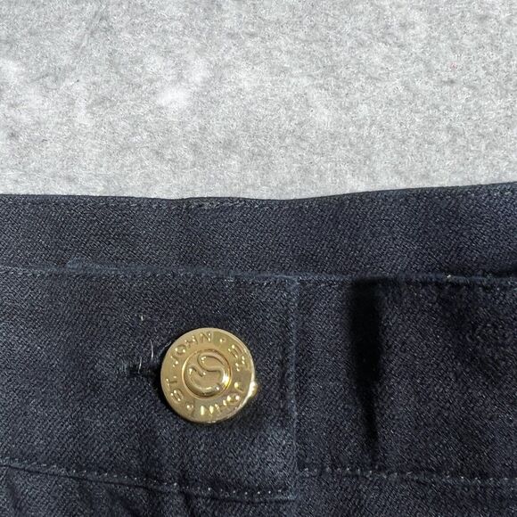 St. John Sport by Marie Gray Pants Womens 6 Black High Rise Straight Leg Raw Hem - Picture 5 of 12